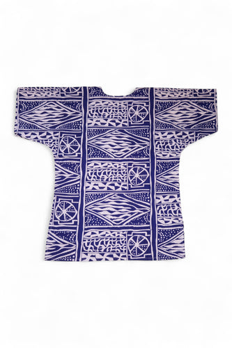 Blauw Ndop Cameroon Dashiki Shirt / Dashiki Jurk - Afrikaans shirt - Unisex