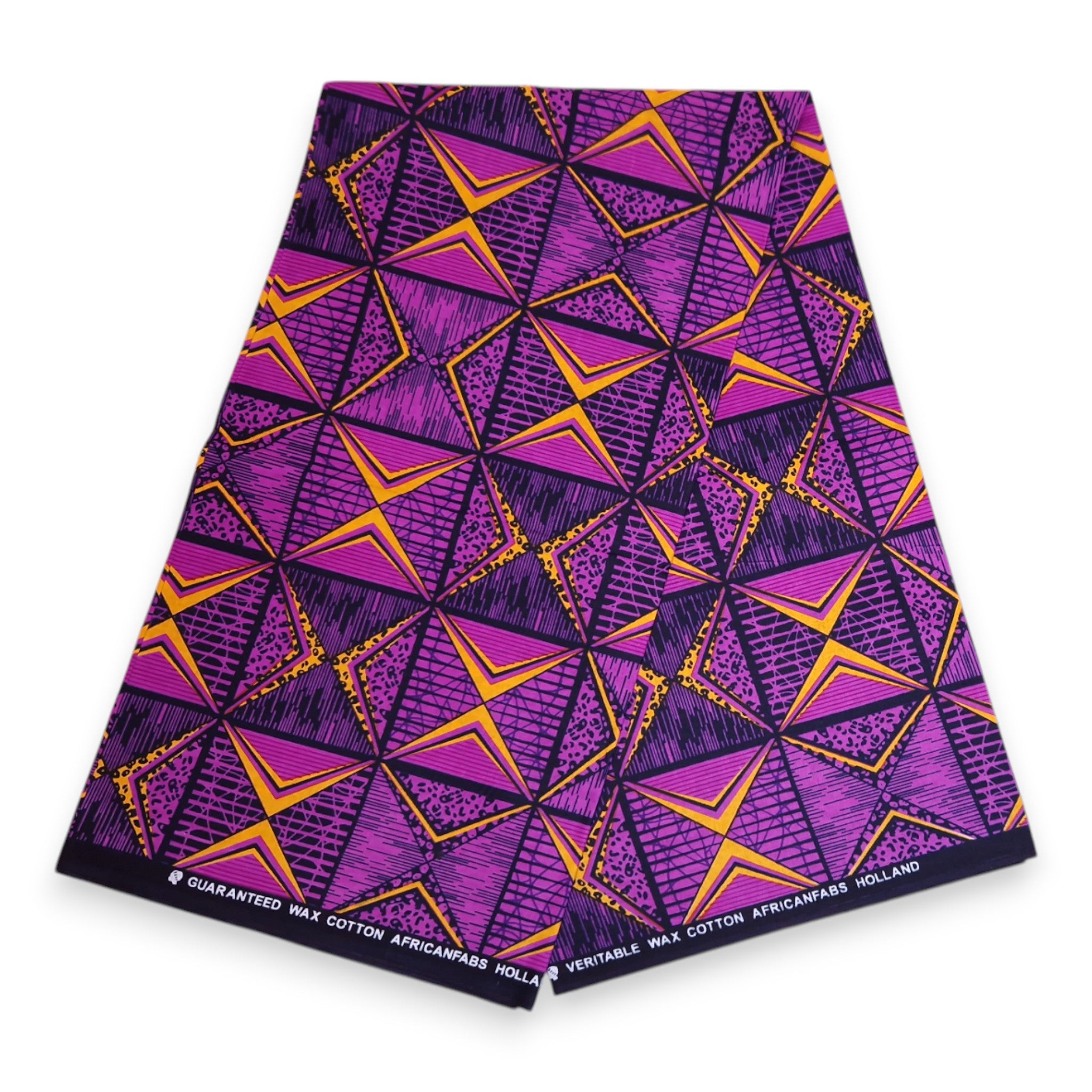 Tissu africain / tissu wax - Violet et jaune African Prism - 100 % coton