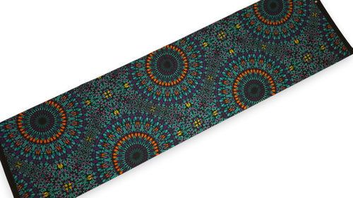 Tissu wax africain - Turquoise Violet Ocean Eye - 100% coton