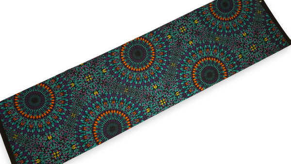 Tissu wax africain - Turquoise Violet Ocean Eye - 100% coton