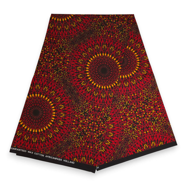 Afrikaanse hoofddoek Rood Sunfire Bloom - headwrap