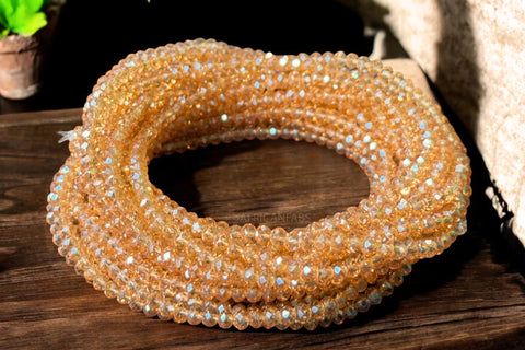 Waist Beads / Afrikaanse Heupketting - MOMO - Goud crystal (elastisch)