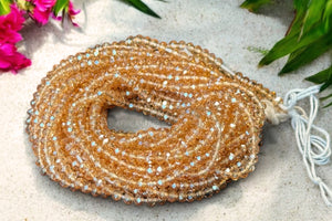 Waist Beads / Afrikaanse Heupketting - Osawe - crystal Goud (Traditioneel niet-elastisch koord)