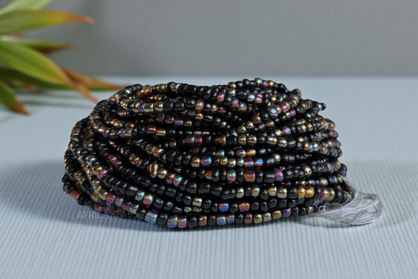 Baya Bijoux / Bine Bine / Waist Beads / Perles De Taille africaine - Egidi - Noir (non élastique)