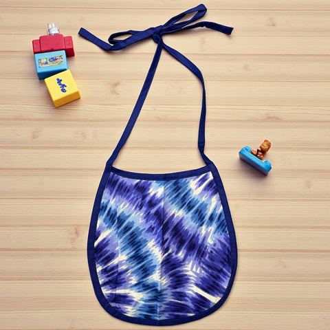 Afrikaanse print slabbetje - Blauw Tie Dye (Unisex)