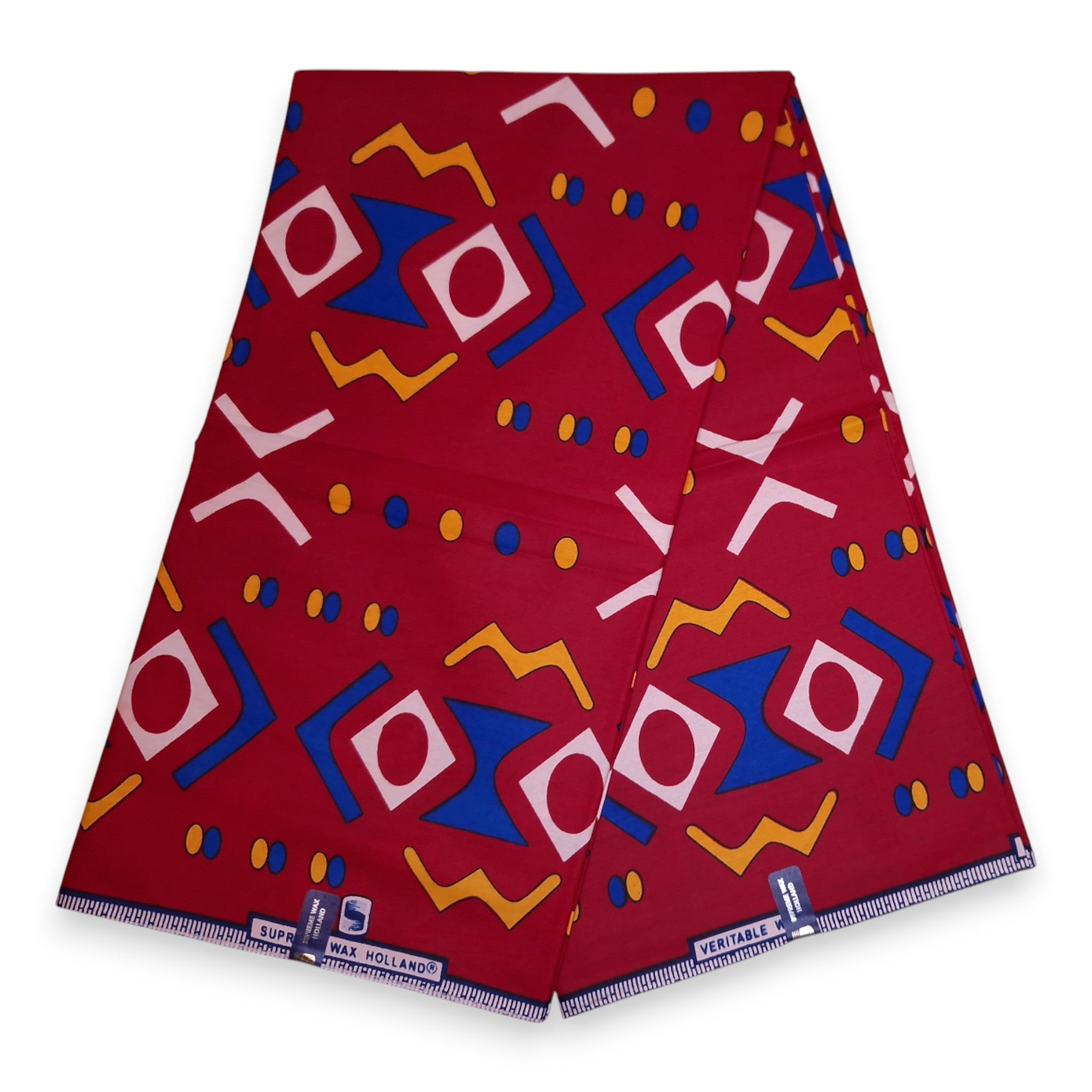 Tissu africain / tissu wax - Rouge Bogolan - 100 % coton