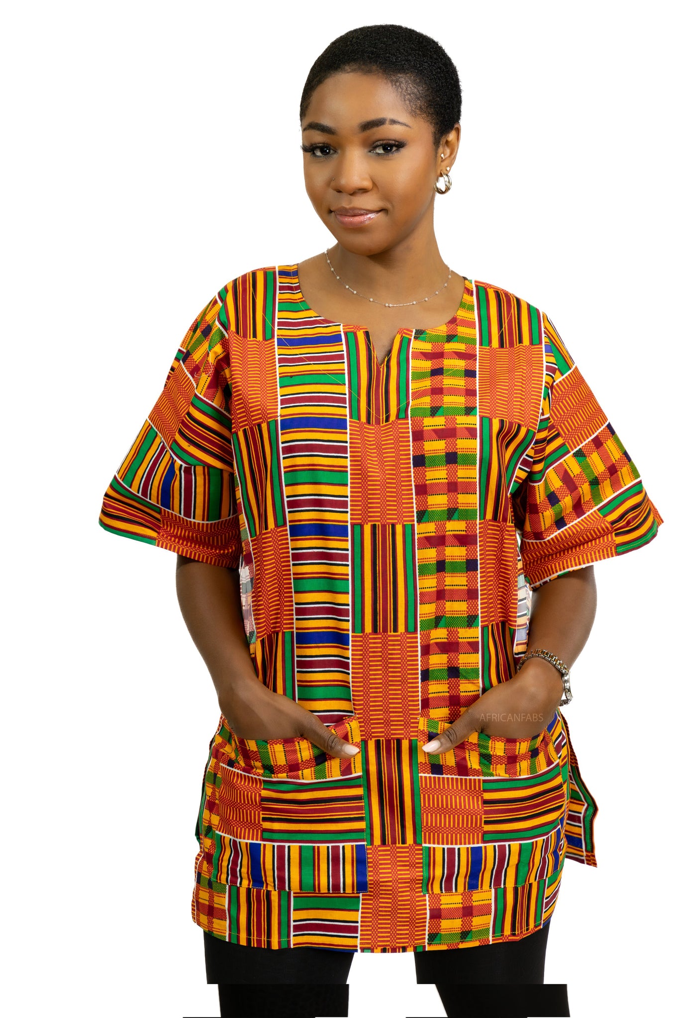 Chemise dashiki / Robe dashiki - Multicolor Kente - Top imprimé africain - Unisexe