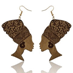Rose - turban wax woman | Boucles d'oreilles africaines