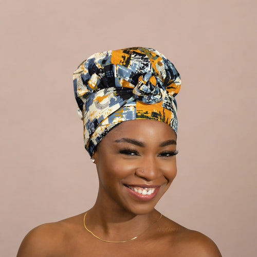 Easy headwrap / hoofddoek - Satijnen binnenkant - Mix