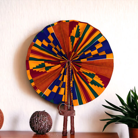 African Hand fan - Ankara print Hand fan - kente