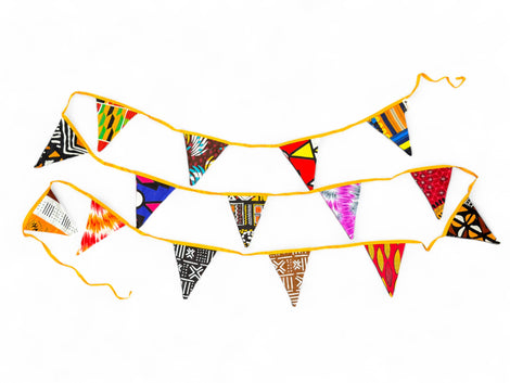 African print Bunting Flags / Garlands