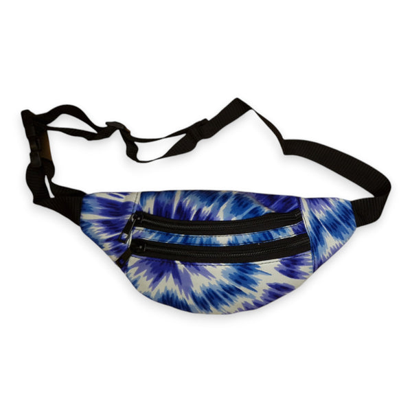 Afrikaanse print heuptasje / Fanny pack - Blauwe Tie Dye - Festival tasje