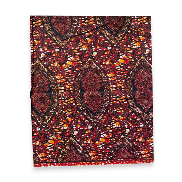 Fat Quarter African Wax Print Fabric - Brown FTQ 8723 - Quilting & Patchwork (45 x 57 cm / 18 x 22 inch)