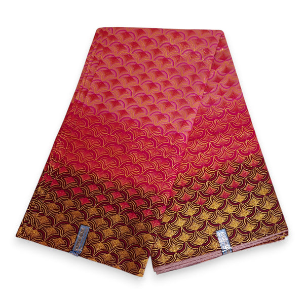 Afrikaanse stof - Exclusief versierd met glittereffecten 100% katoen - GL-4021 Roze Goud