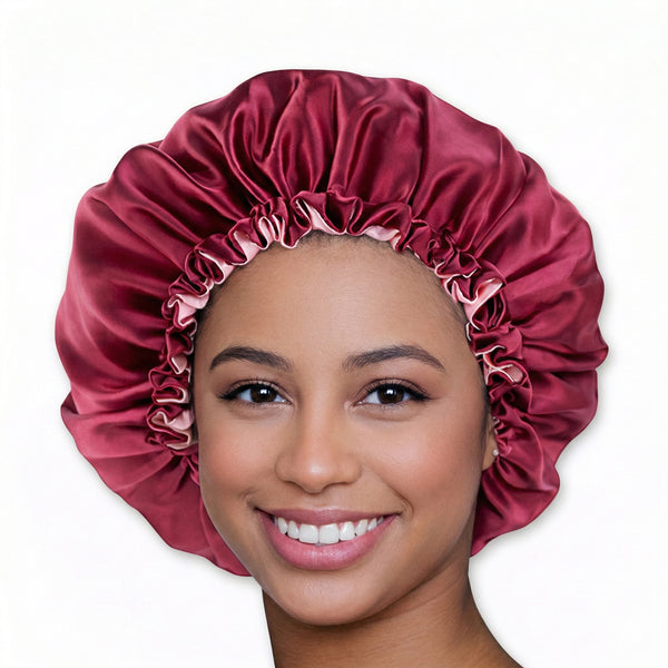 Brosse démêlante noire + Bonnet en satin rouge | Peigne pour boucles | Brosse pour cheveux afro
