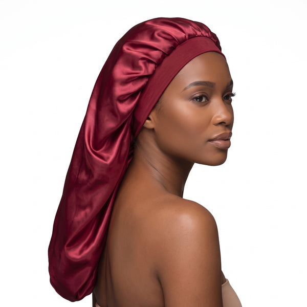 Satin bonnet for Dreadlocks / Braids / Rasta - Red Dreadsock / Satin night cap / Hair bonnet