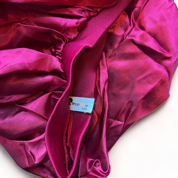 Satin bonnet for Dreadlocks / Braids / Rasta - Red Dreadsock / Satin night cap / Hair bonnet