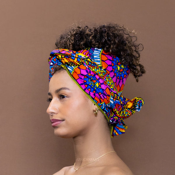 Afrikaanse Multicolor disks - headwrap