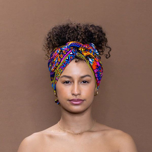 Afrikaanse Multicolor disks - headwrap