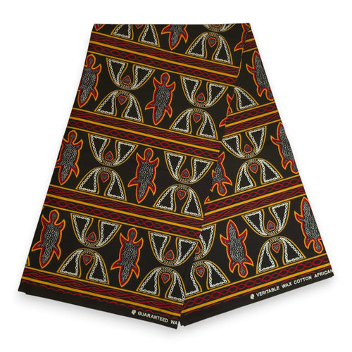 African headwrap - Black Red Toghu Cameroon