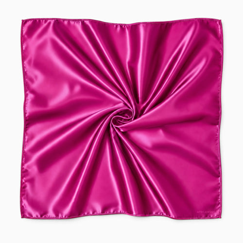 Roze Fuchsia Satijnen Vierkante Sjaal / Bandana / Hoofddoek 90 x 90 cm