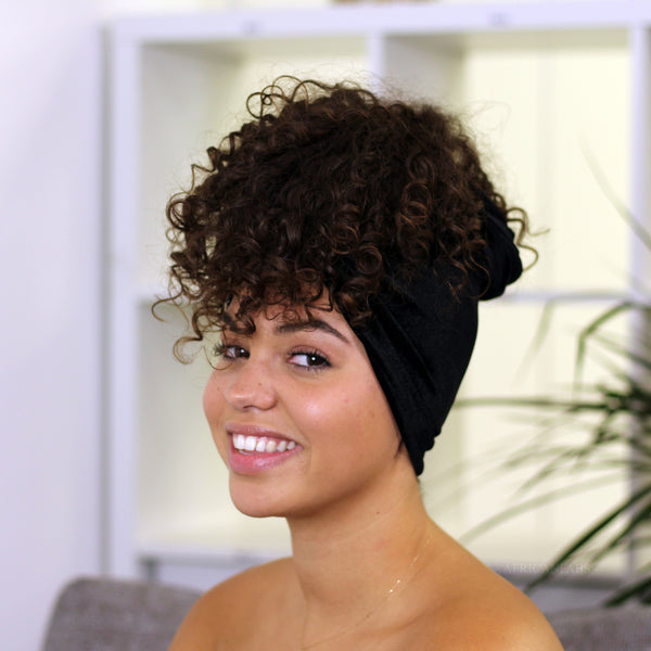 Fluwelen hoofddoek / Velvet headwrap - Zwart