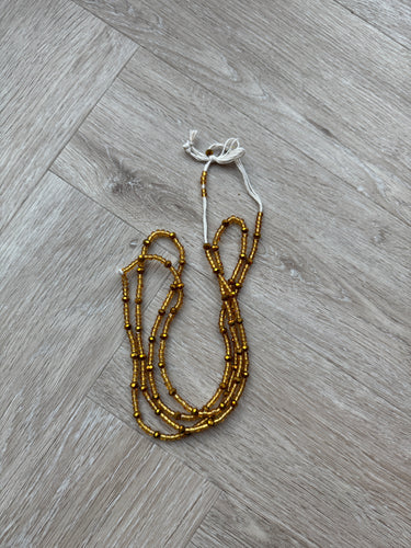  (Belangrijk: graag lezen) Waist Beads / Afrikaanse Heupketting - Goud (Traditioneel niet-elastisch koord)