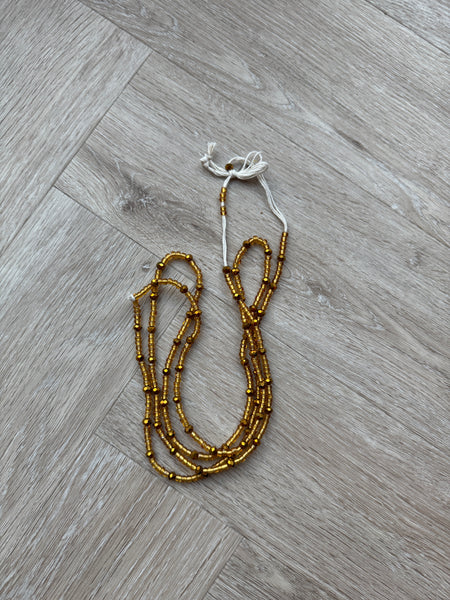  (Belangrijk: graag lezen) Waist Beads / Afrikaanse Heupketting - Goud (Traditioneel niet-elastisch koord)