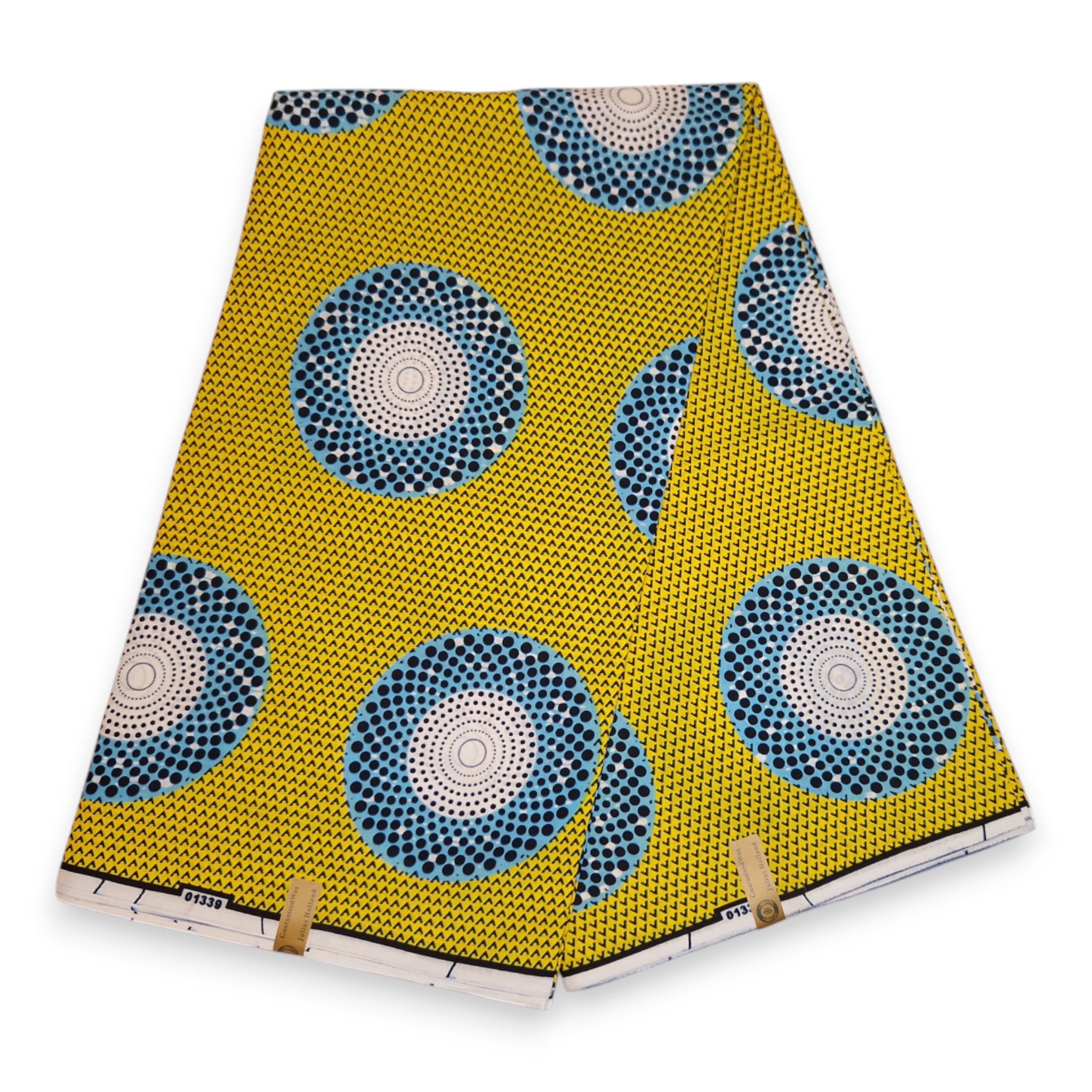 Tissu africain / tissu wax - Jaune Circles
