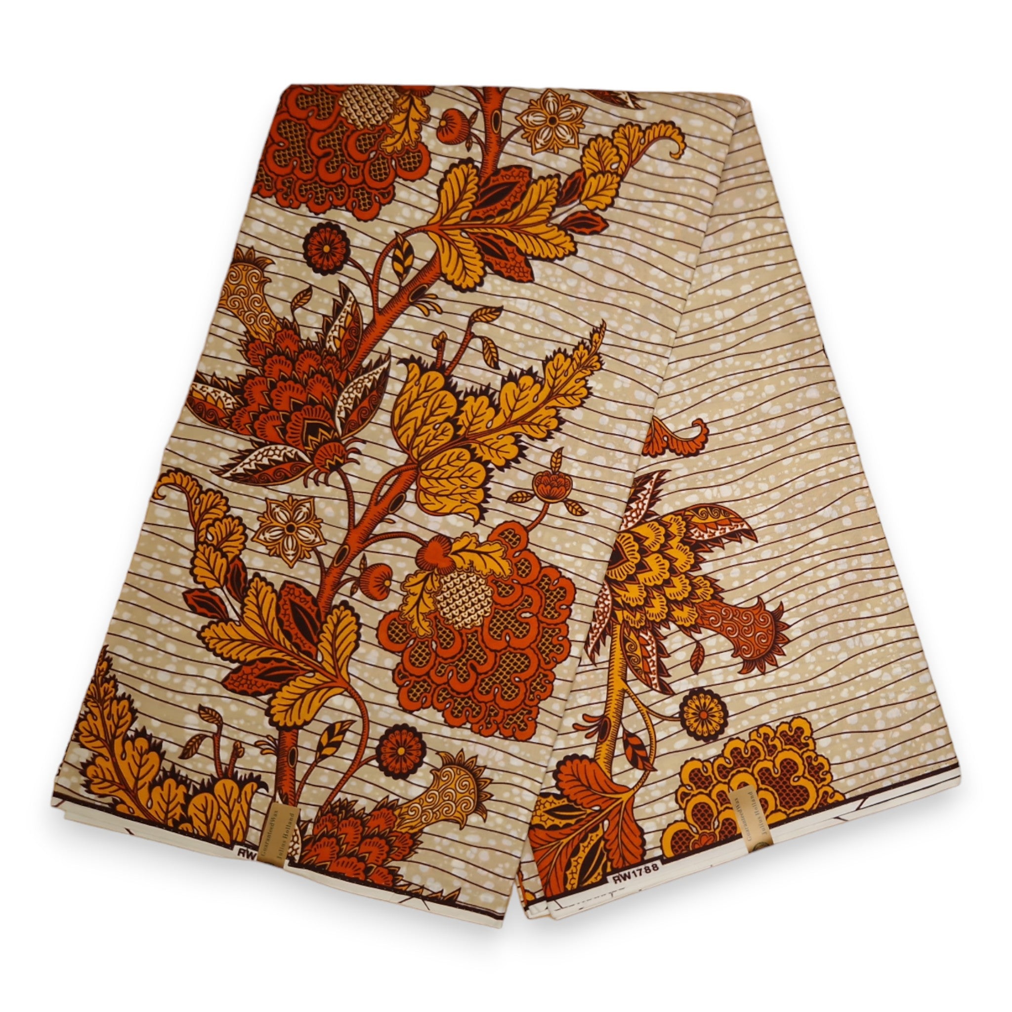 Tissu africain / tissu wax - Orange Garden