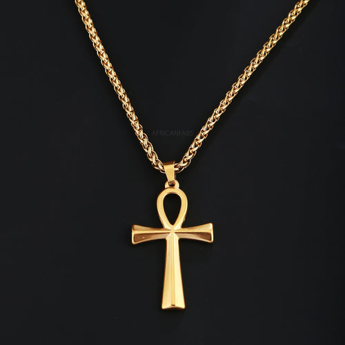 18k Echt goud vergulde Kruis ketting / hanger - Kruis halsketting 