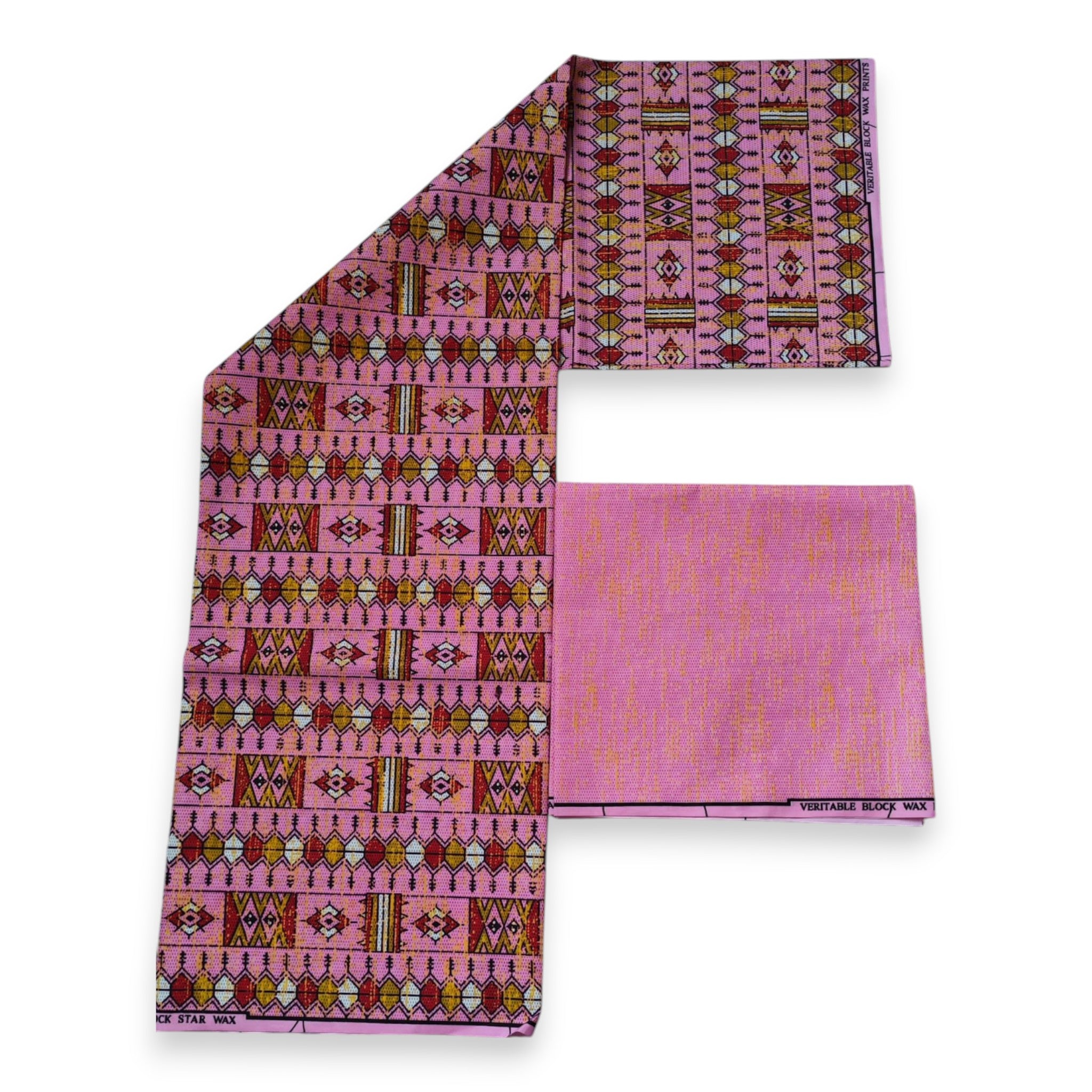 African print fabric - Two-Tone print Polycotton - 6 Yards Combination (4+2 Yards) PO-5033
