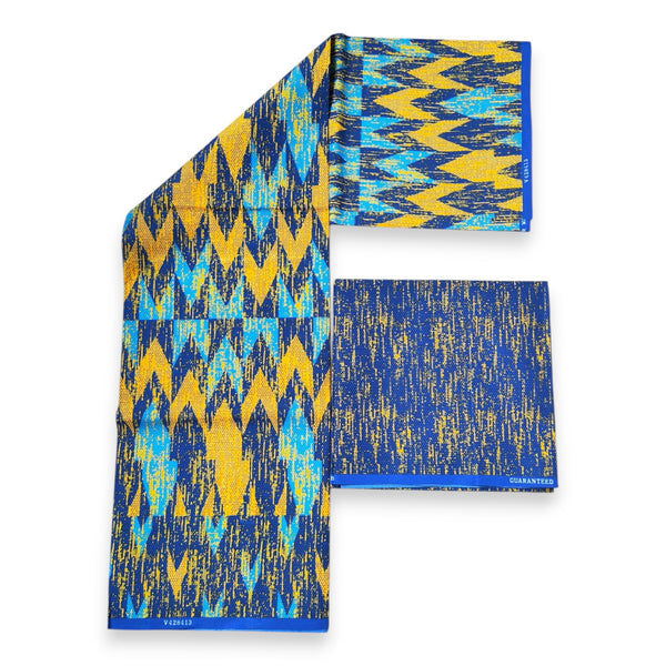 African print fabric - Two-Tone print Polycotton - 6 Yards Combination (4+2 Yards) PO-5034