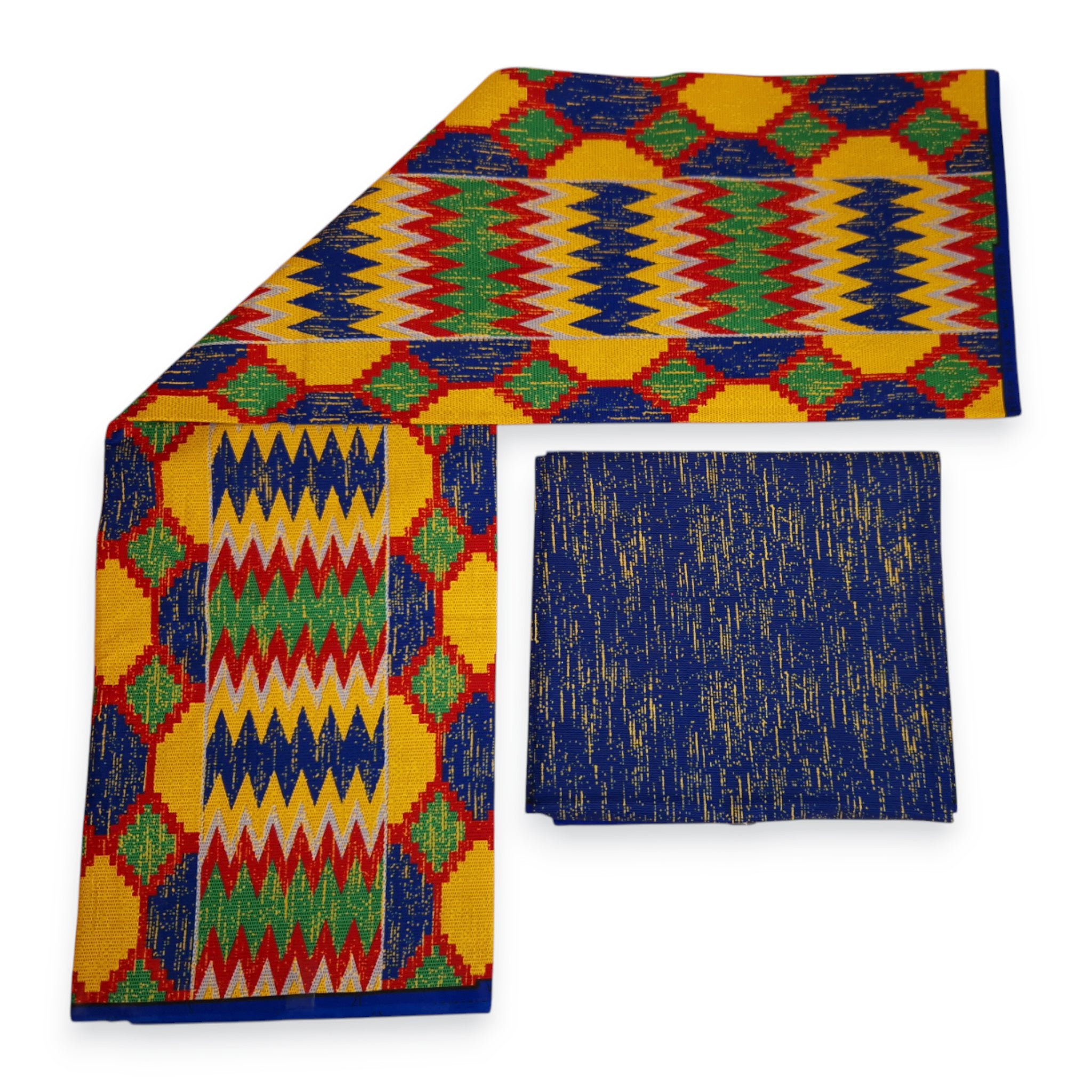 Afrikaanse stof - Two-Tone print Polycotton - 6 yard Combinatie (4+2 yard) PO-5044