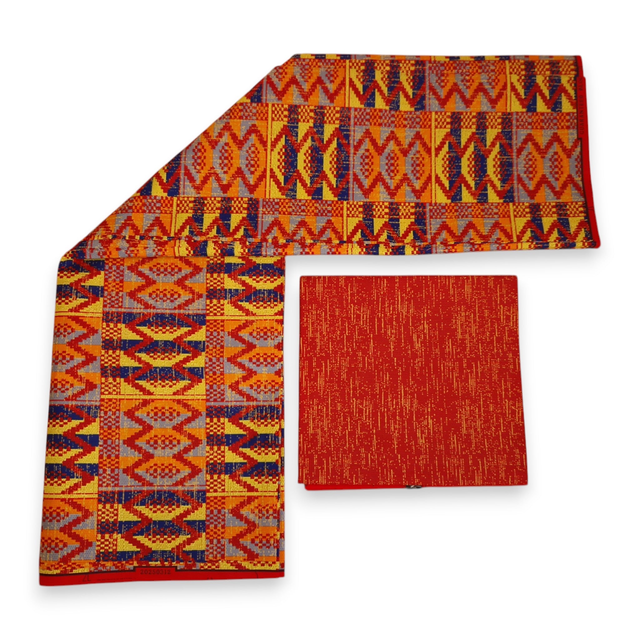 Afrikaanse stof - Two-Tone print Polycotton - 6 yard Combinatie (4+2 yard) PO-5054
