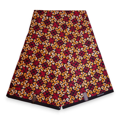 Afrikaanse stof - Rood PO-5062 - Polycotton