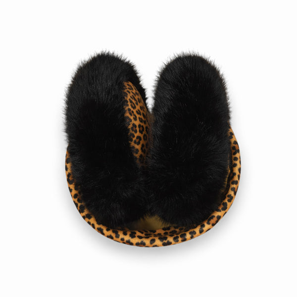 African Print Earmuffs - Foldable Winter Ear Warmers - Leopard