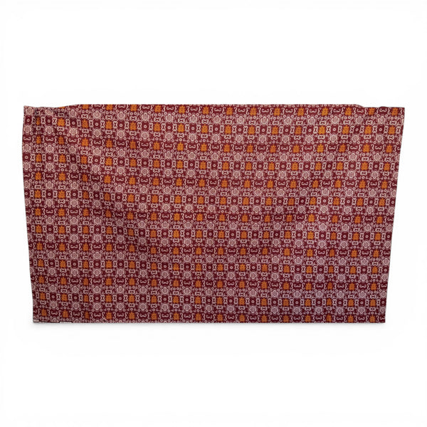 Sarong / pareo / pangi katoen - Strandkleding wikkelrok / omslagdoek / baby wrap - Bordeauxrood Oranje Bogolan iconen