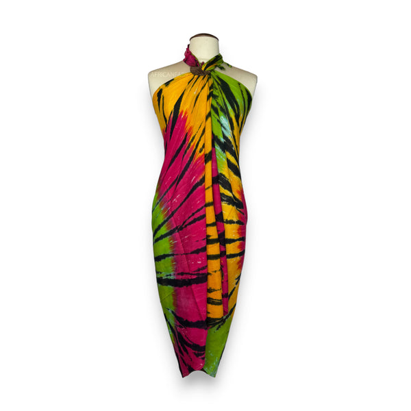 Sarong / pareo - Strandkleding wikkelrok - Tie dye Multicolor