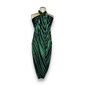 Sarong / pareo - Beachwear wrap skirt - Green