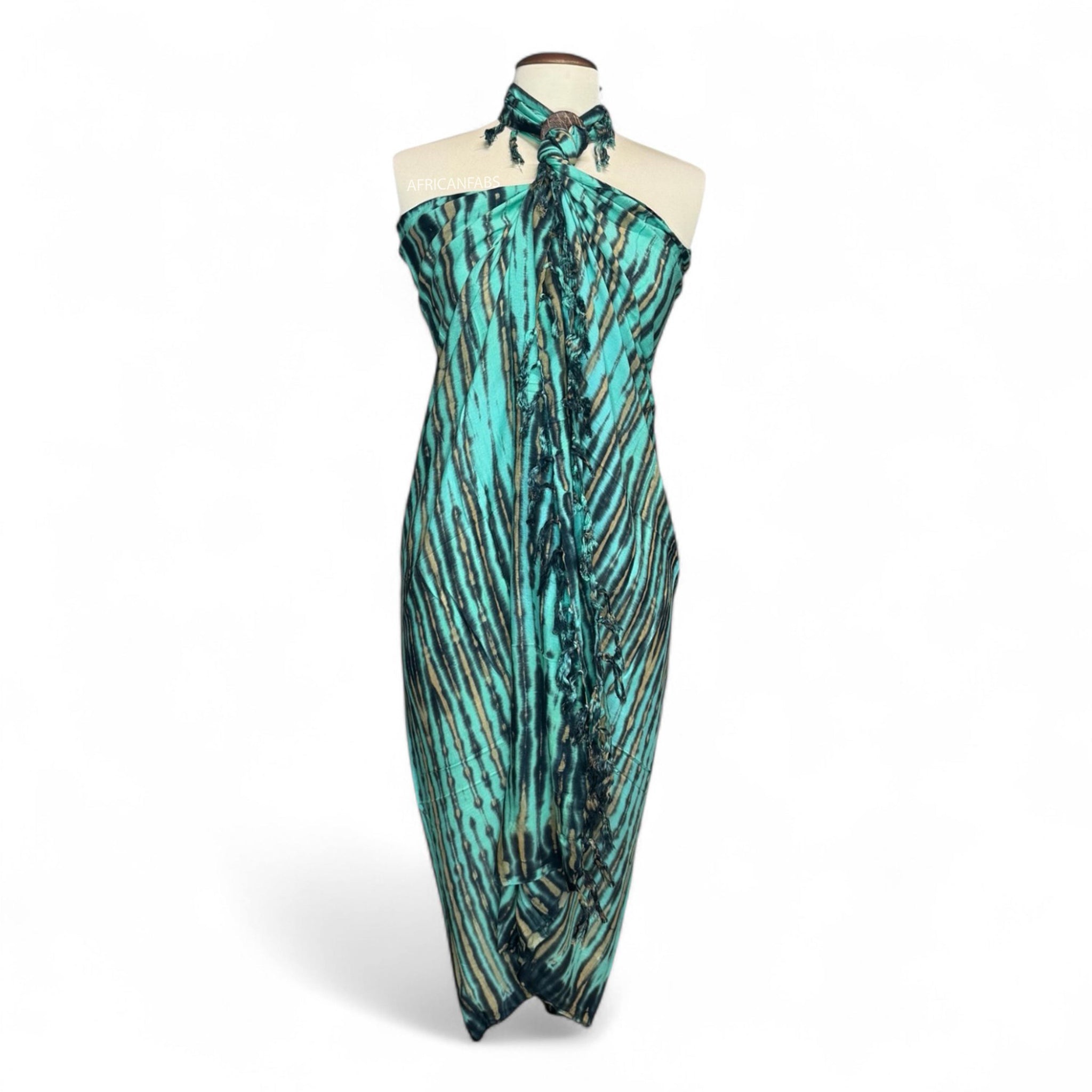 Paréo  / Sarong - Jupe enveloppante / tenue de plage -  Vert