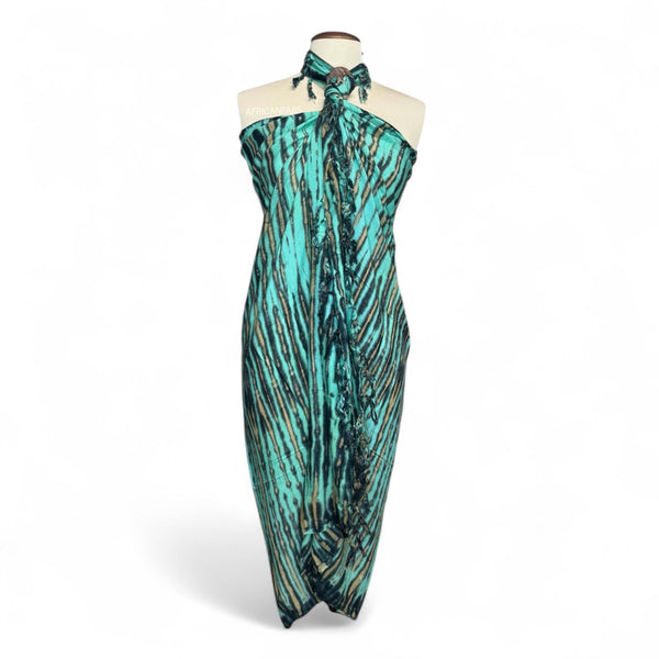Paréo  / Sarong - Jupe enveloppante / tenue de plage -  Vert