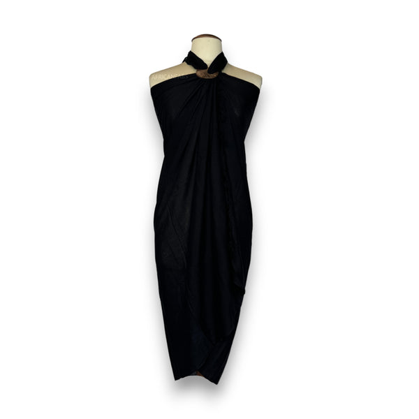 Paréo  / Sarong - Jupe enveloppante / tenue de plage - Noir
