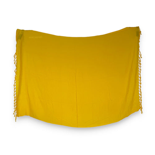 Sarong / pareo - Beachwear wrap skirt - Yellow