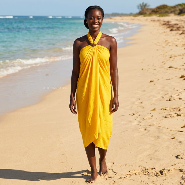 Sarong / pareo - Strandkleding wikkelrok - Geel
