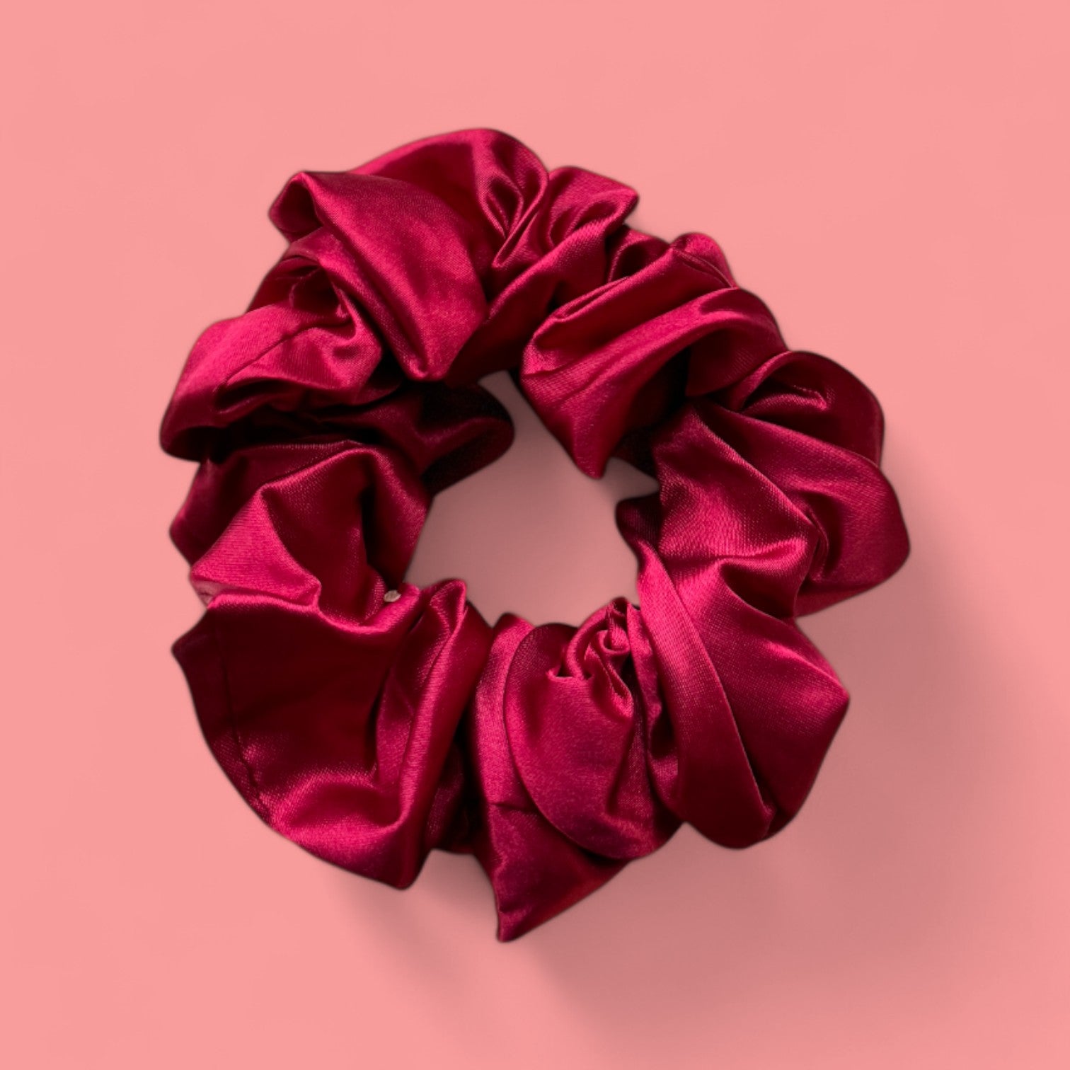 Deluxe Scrunchie Satijn- Volwassenen Haaraccessoire - Rood 