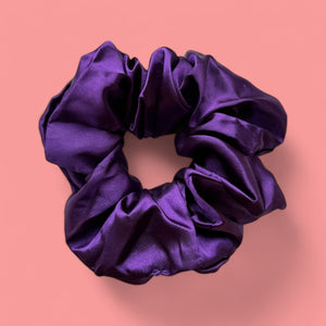 Deluxe Scrunchie Satijn- Volwassenen Haaraccessoire - Paars