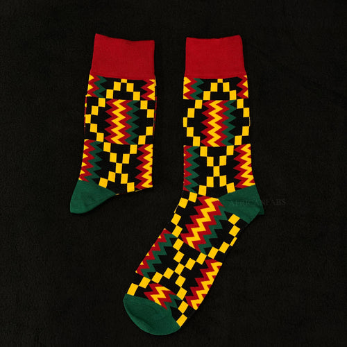 Afrikaanse sokken / Afro socks set MEDAASE met tasje - Set van 5 