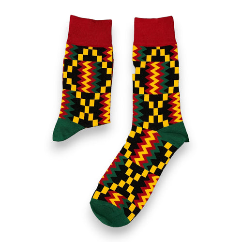 Afrikaanse sokken / Afro socks set AKWAABA met tasje - Set van 5 