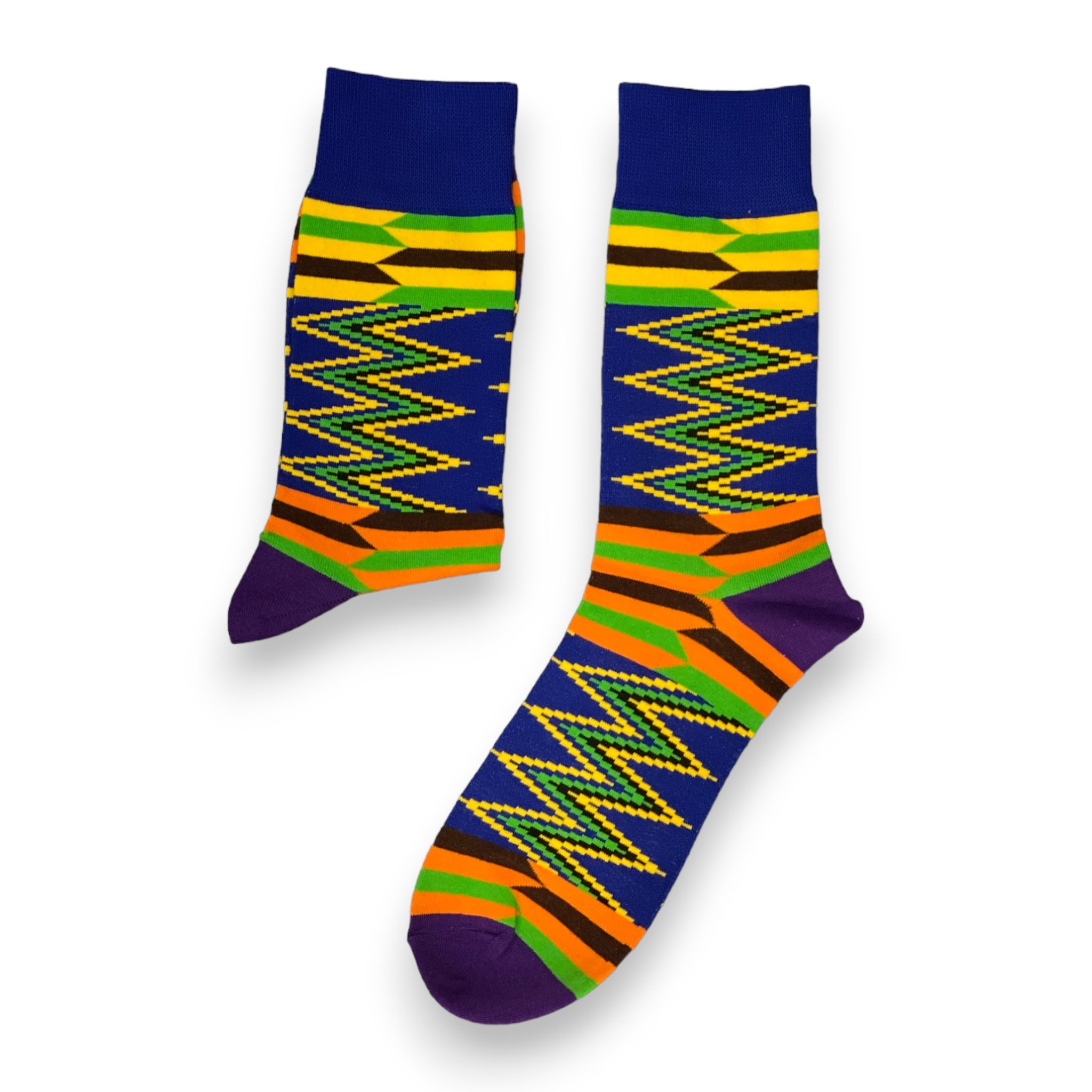 Chaussettes africaines / chaussettes afro / chaussettes kente - Bleu